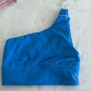 lululemon athletica One-Shoulder Sports Bra in Bright Blue